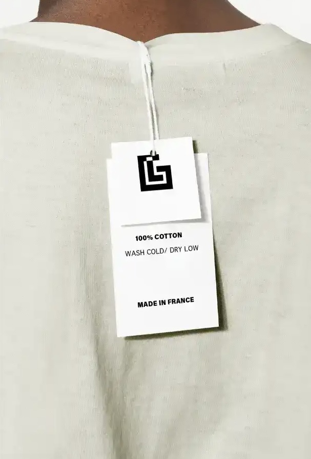 Clothing tag using personal logo